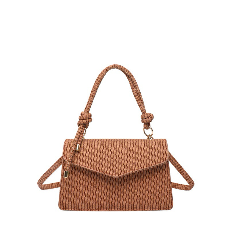 Bolsa Feminina Trançada Estilo Palha – Compacta e Sofisticada | Bella & Finna