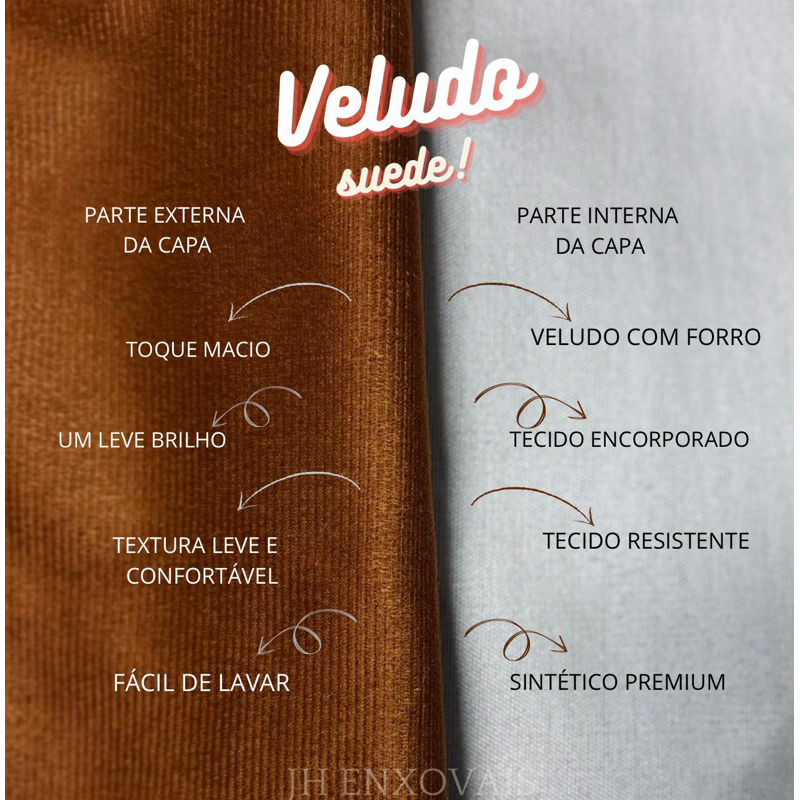 Kit 04 Almofadas Cheias em Suede Drapeada 45x45cm Decorativas Sala Quarto Sofá