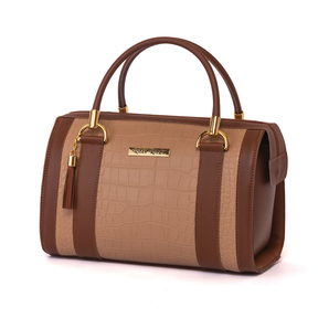 Bolsa Baú Feminina Bicolor Elegante de Mão e Alça Transversal Promoção