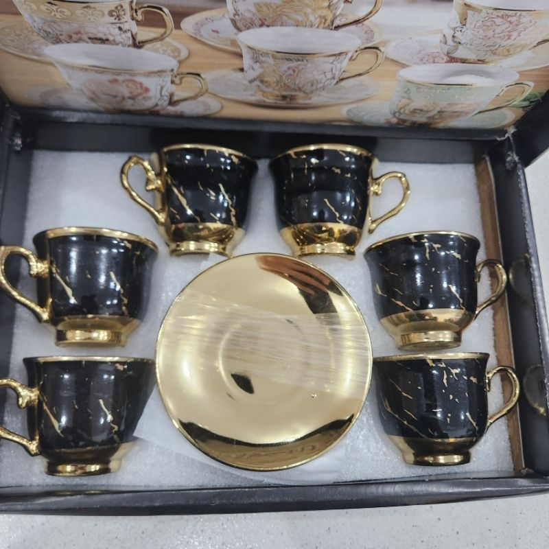 Xícara de café kit com 12 peças de Cerâmica em porcelana1