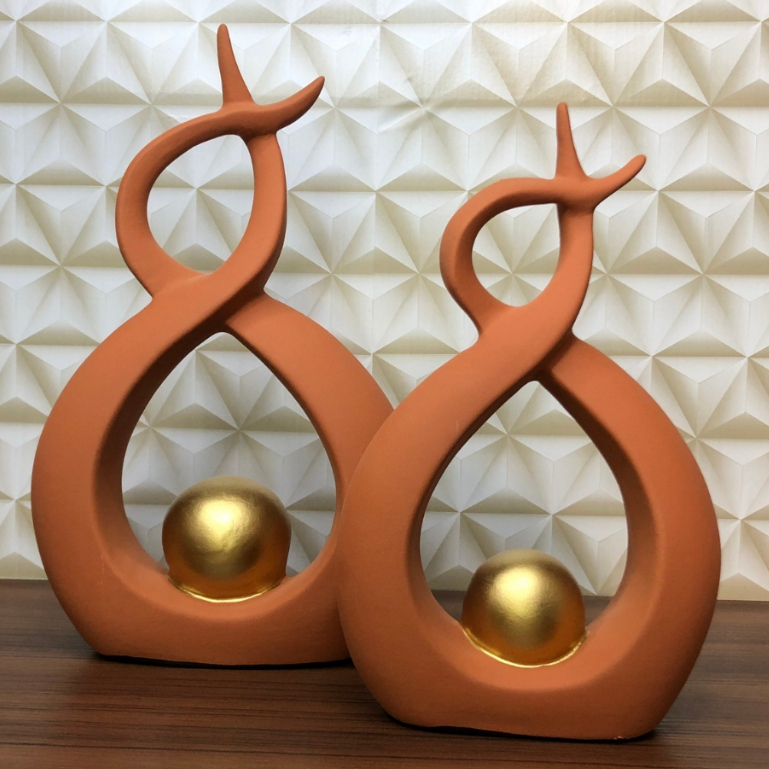 Dupla de Vasos Decorativos Cerâmica | bellaefinna