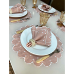 Kit Jogo Americano 8 Pçs Souplats Mesa De 4 Lugares Mesa Posta Guardanapo Supla Sousplat