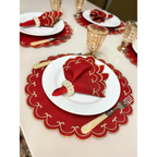 Kit Jogo Americano 8 Pçs Souplats Mesa De 4 Lugares Mesa Posta Guardanapo Supla Sousplat