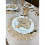 Kit Jogo Americano 8 Pçs Souplats Mesa De 4 Lugares Mesa Posta Guardanapo Supla Sousplat