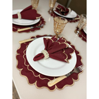 Kit Jogo Americano 8 Pçs Souplats Mesa De 4 Lugares Mesa Posta Guardanapo Supla Sousplat