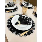 Kit Jogo Americano 8 Pçs Souplats Mesa De 4 Lugares Mesa Posta Guardanapo Supla Sousplat