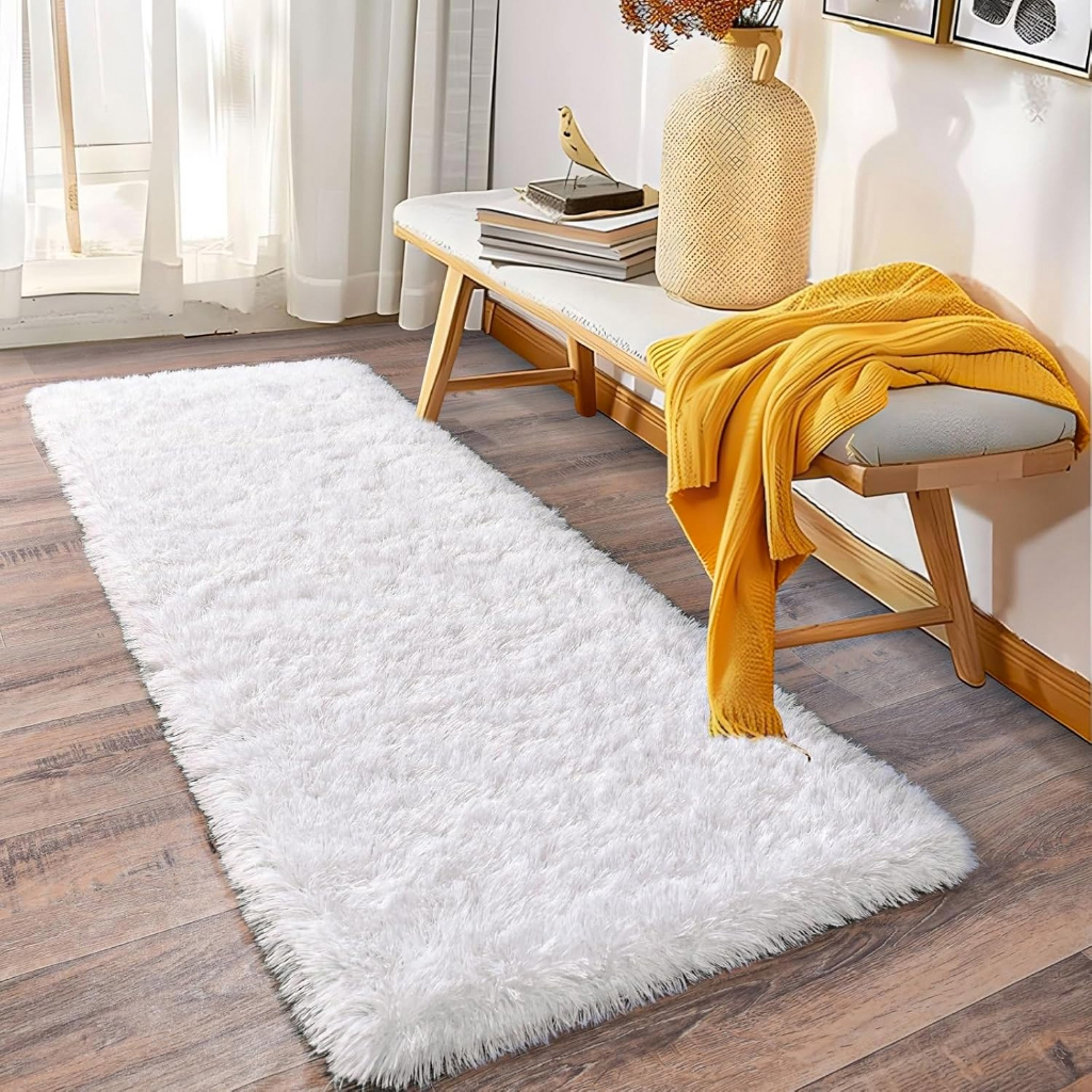 Tapete Passadeira 2,00 x 0,60 Corredor Quarto Sala Felpudo Várias Cores