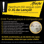 Kit Colcha Cobre Leito Casal Queen Completo Turin 180 Fios 10 peças Premium