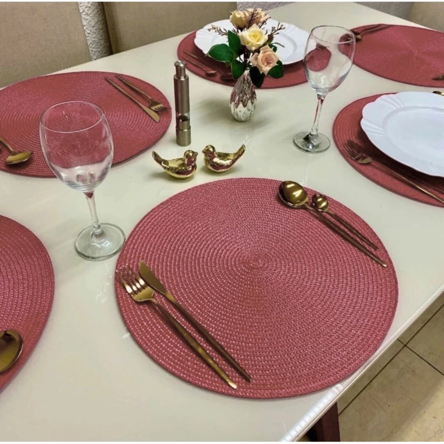 Kit Jogo Americano Redondo para Mesa Posta| Bella e finna