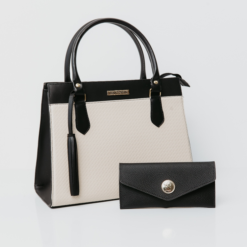 Bolsa Feminina com Carteira Combinando – Elegância Clean e Sofisticação| Bella & Finna