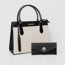 Bolsa Feminina com Carteira Combinando – Elegância Clean e Sofisticação| Bella & Finna