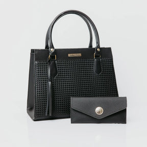Bolsa Feminina com Carteira Combinando – Elegância Clean e Sofisticação| Bella & Finna