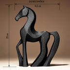 Escultura Cavalo Decorativa Moderna Sofisticada Elegante Estátua Casa Sala Escritório Presente 20cm