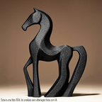 Escultura Cavalo Decorativa Moderna Sofisticada Elegante Estátua Casa Sala Escritório Presente 20cm