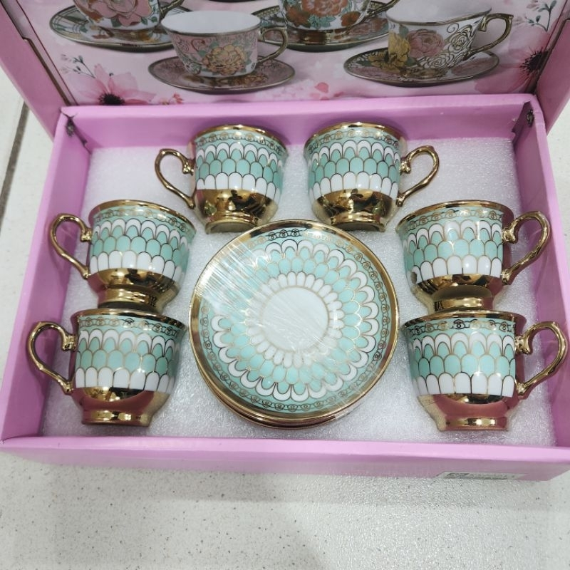 Xícara de café kit com 12 peças de Cerâmica em porcelana1