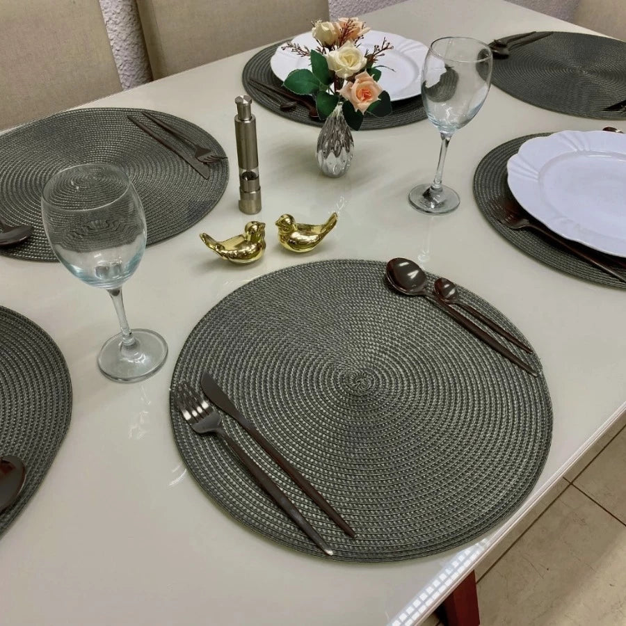 Kit Jogo Americano Redondo para Mesa Posta| Bella e finna