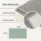 Kit Tapete Banheiro Antiderrapante 40x60 Microfibra Bolinha Macarrão