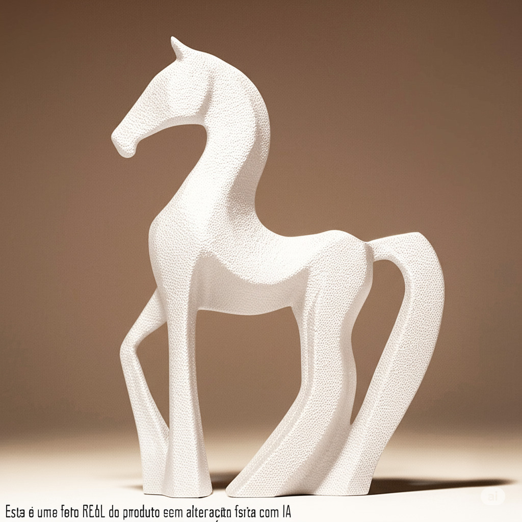 Escultura Cavalo Decorativa Moderna Sofisticada Elegante Estátua Casa Sala Escritório Presente 20cm