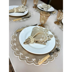 Kit Jogo Americano 8 Pçs Souplats Mesa De 4 Lugares Mesa Posta Guardanapo Supla Sousplat