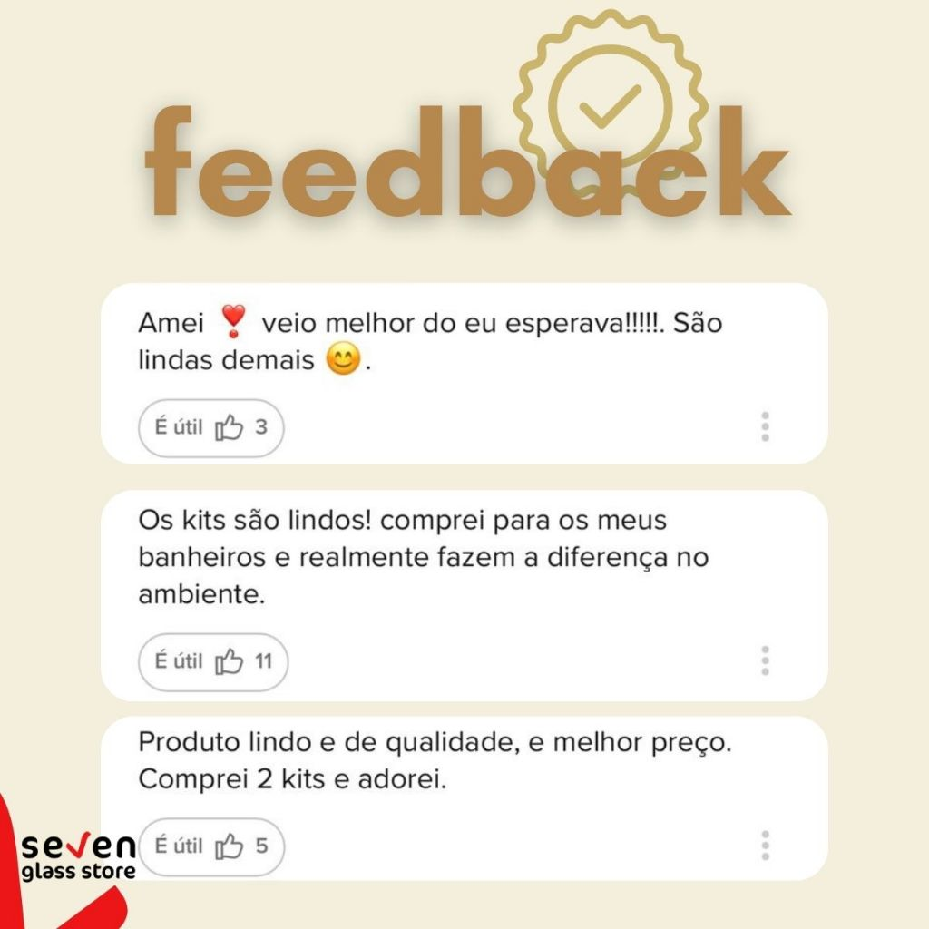 Kit Vidros Banheiro Luxo Degradê Branco Completo com Porta Sabonete Líquido e Difusor de Ambiente Elegante