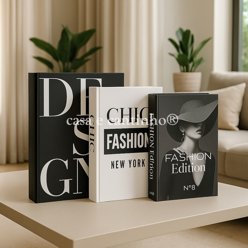 Kit 3 Caixas Livro Decorativas Porta Objetos | Bella e Finna