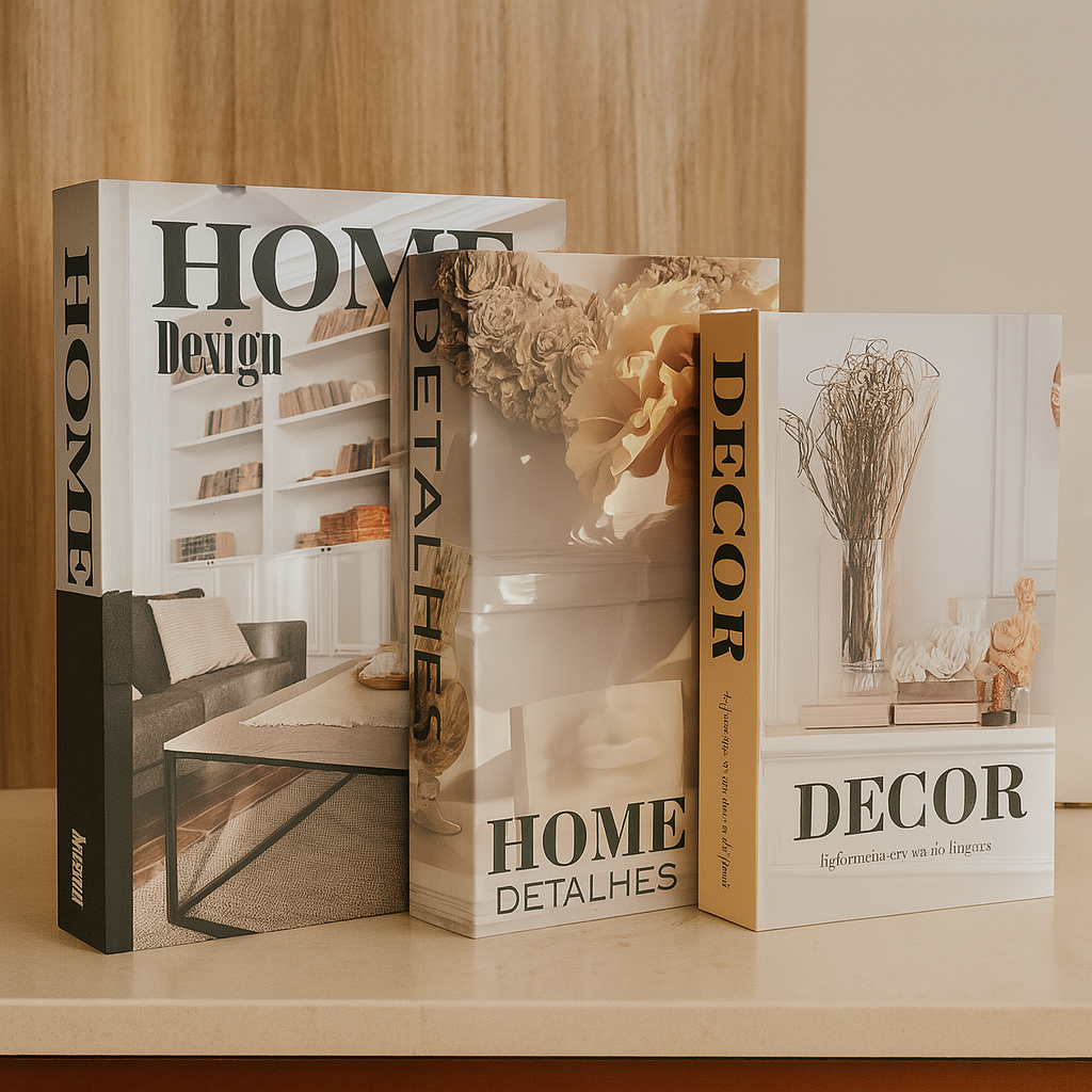 Kit 3 Caixas Livro Decorativas Porta Objetos | Bella e Finna