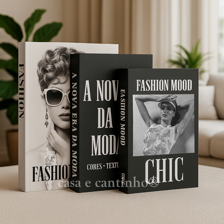 Kit 3 Caixas Livro Decorativas Porta Objetos | Bella e Finna