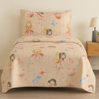 Kit Colcha Estampada Dupla Face Cobre leito 03 Peças Super Macio Tamanho Grande