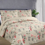 Kit Colcha Estampada Dupla Face Cobre leito 03 Peças Super Macio Tamanho Grande