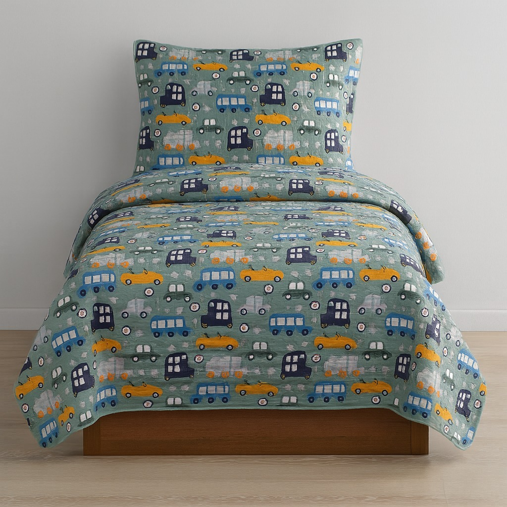 Kit Colcha Estampada Dupla Face Cobre leito 03 Peças Super Macio Tamanho Grande