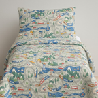 Kit Colcha Estampada Dupla Face Cobre leito 03 Peças Super Macio Tamanho Grande