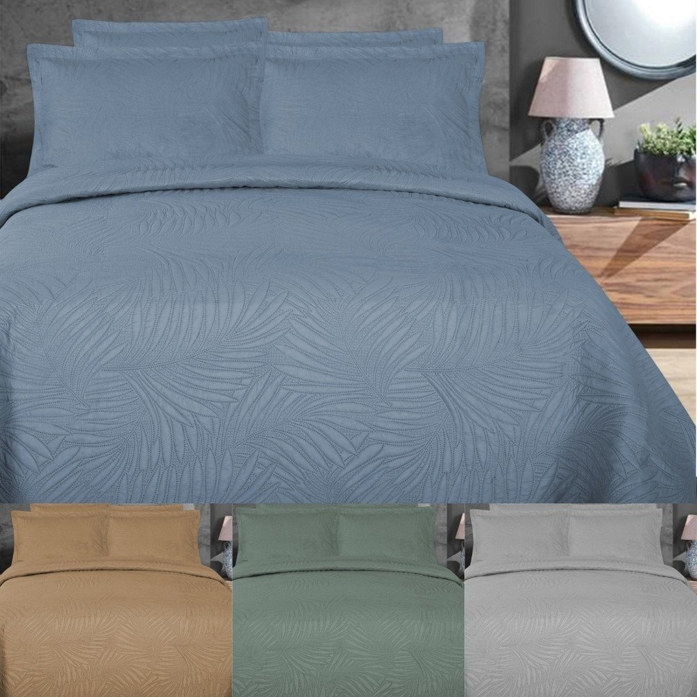 Kit Colcha Estampada Dupla Face Cobre leito 03 Peças Super Macio Tamanho Grande