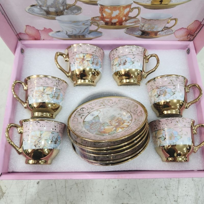 Xícara de café kit com 12 peças de Cerâmica em porcelana1