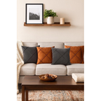 Kit 04 Almofadas Cheias em Suede Drapeada 45x45cm Decorativas Sala Quarto Sofá