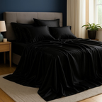 Jogo de Cama em Cetim Charmousse Casal Queen King Brilhante 4 Peças Toque Macio Sedosso Promoção