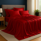 Jogo de Cama em Cetim Charmousse Casal Queen King Brilhante 4 Peças Toque Macio Sedosso Promoção