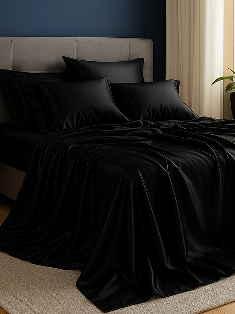 Jogo de Cama em Cetim Charmousse Casal Queen King Brilhante 4 Peças Toque Macio Sedosso Promoção