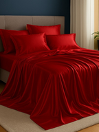 Jogo de Cama em Cetim Charmousse Casal Queen King Brilhante 4 Peças Toque Macio Sedosso Promoção