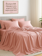 Jogo de Cama em Cetim Charmousse Casal Queen King Brilhante 4 Peças Toque Macio Sedosso Promoção