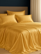 Jogo de Cama em Cetim Charmousse Casal Queen King Brilhante 4 Peças Toque Macio Sedosso Promoção