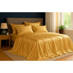 Jogo de Cama em Cetim Charmousse Casal Queen King Brilhante 4 Peças Toque Macio Sedosso Promoção