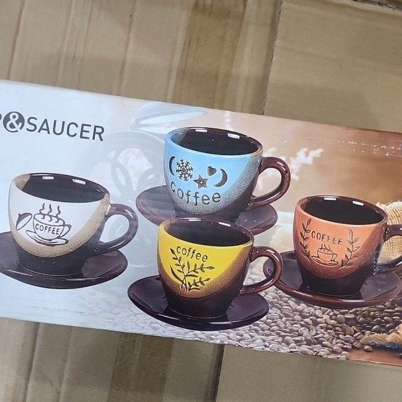 Xícara de café kit com 12 peças de Cerâmica em porcelana1