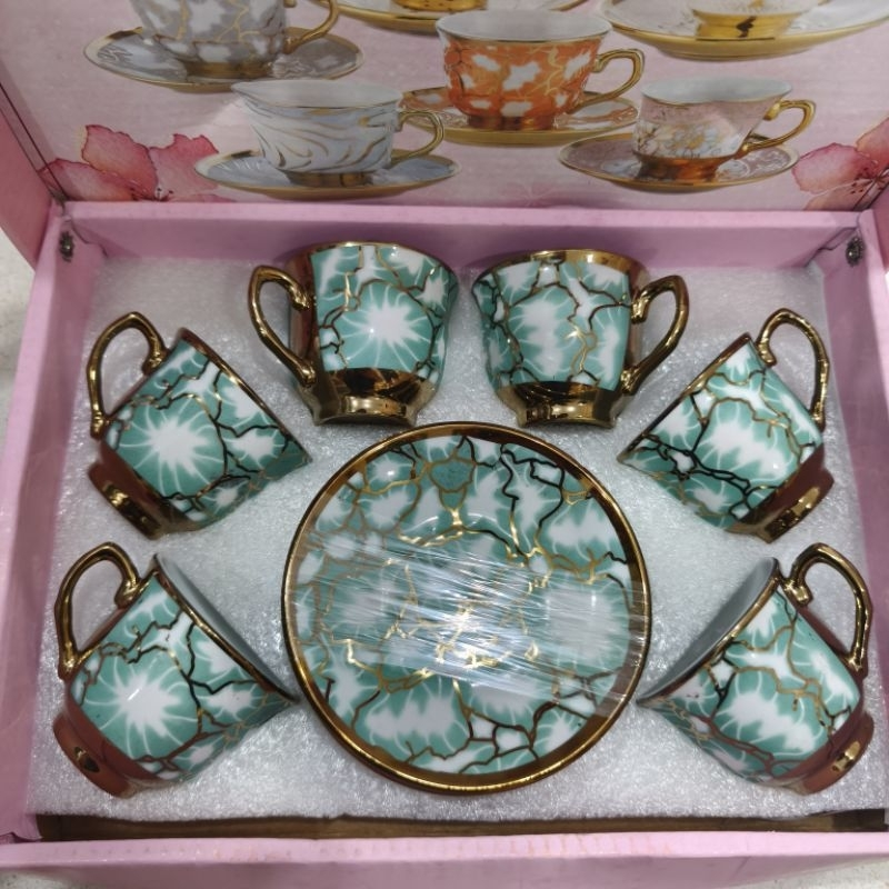 Xícara de café kit com 12 peças de Cerâmica em porcelana1