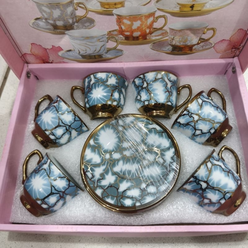 Xícara de café kit com 12 peças de Cerâmica em porcelana1