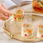 Bandeja Organizadora Decorativa Multiuso Para Servir Nórdica Com Alça e Detalhe em Dourado Decoração de Mesa