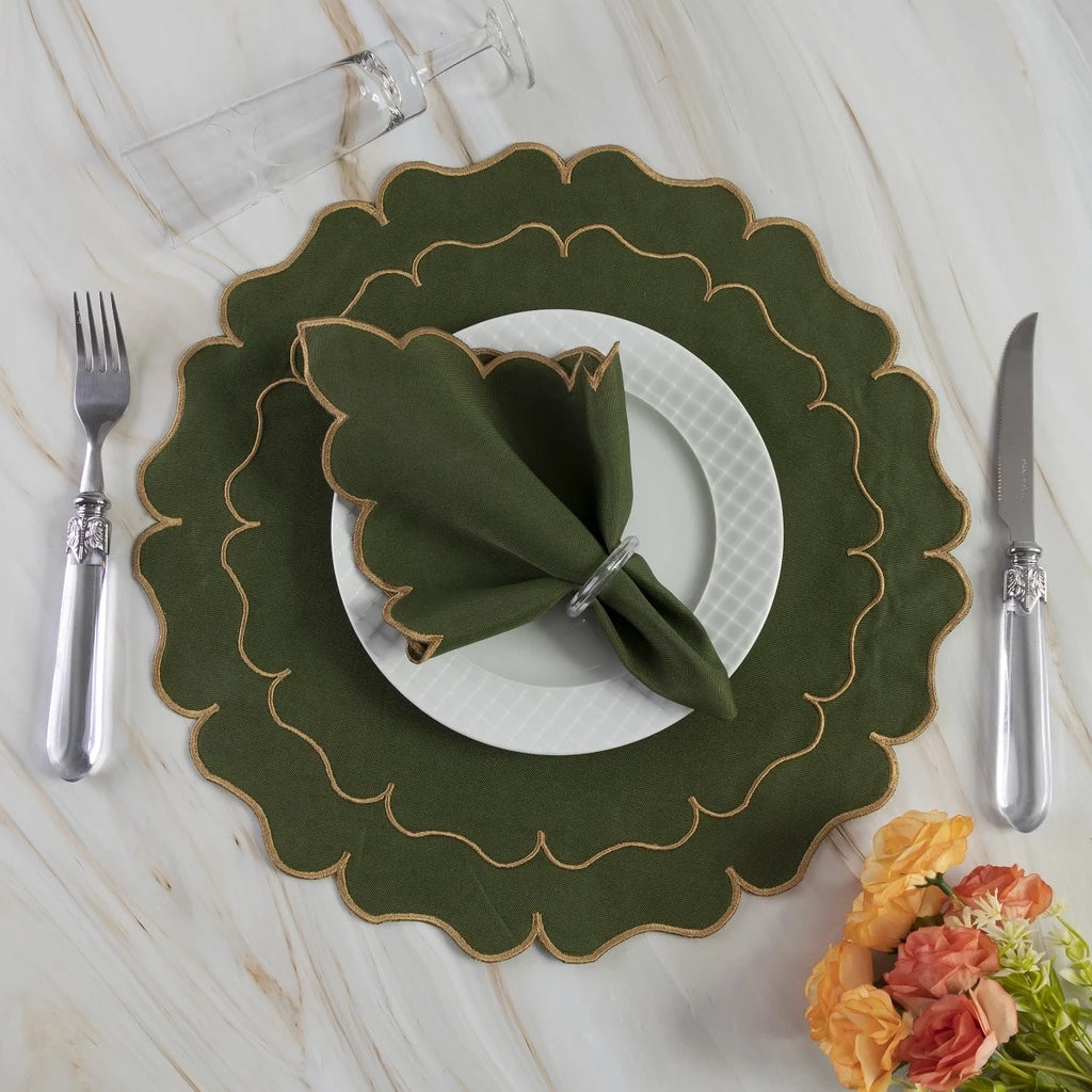 Kit Jogo Americano 8 Pçs Souplats Mesa De 4 Lugares Mesa Posta Guardanapo Supla Sousplat