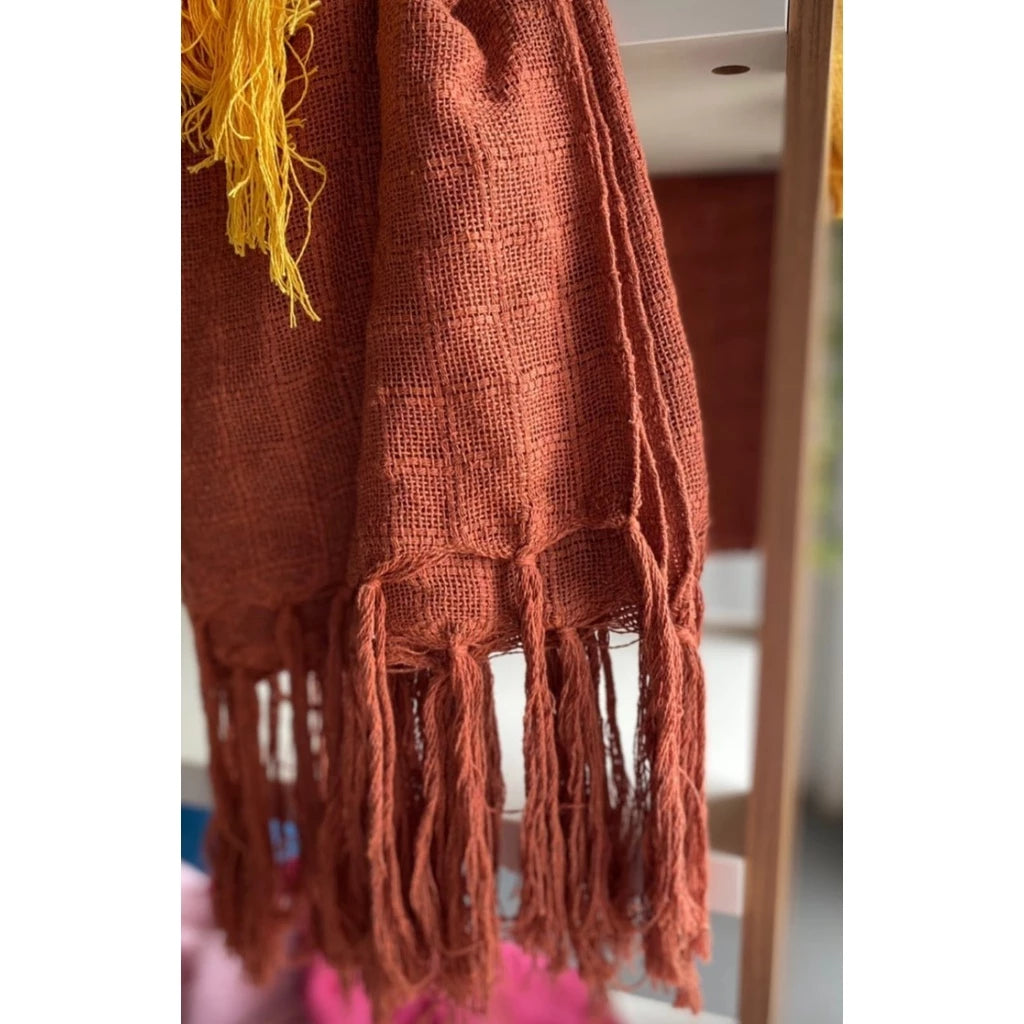 Manta Pra Sofa Terracota Telha Xale Chale Poltrona peseira