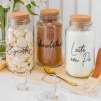 Kit 3 Potes Personalizados para o Cantinho do Café | Organize com Amor e Propósito |Bellaefinna