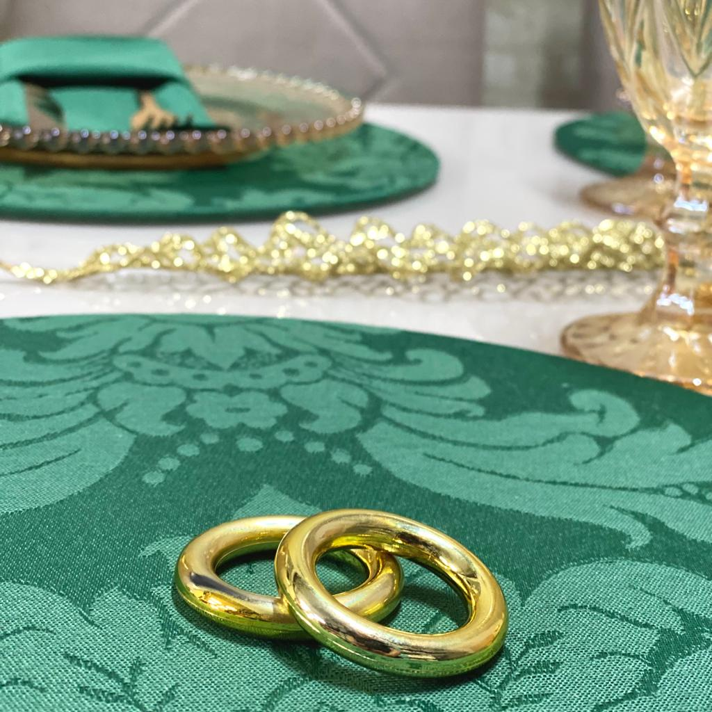 Kit Mesa Posta Sousplat Completo Natal Natalino Verde Jacquard Promoção Oferta