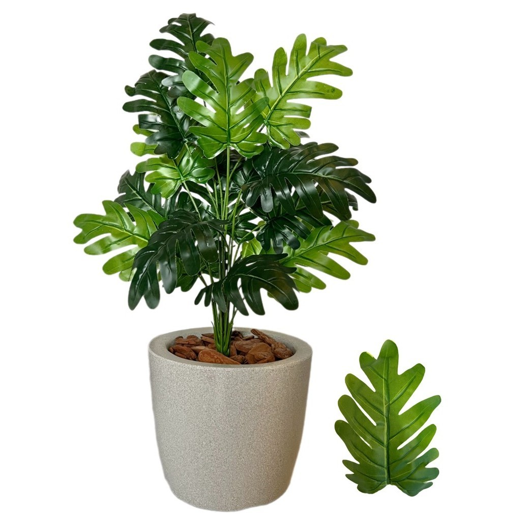 Planta Artificial Bananinha com Vaso Moderno - Decore com Estilo e Zero Manutenção | Bella e Finna